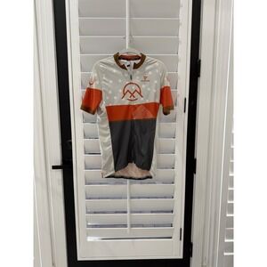 Cuore Orange and Grey Men's Cycling Shirt Size L Made‎ In Zwitzeland Germany